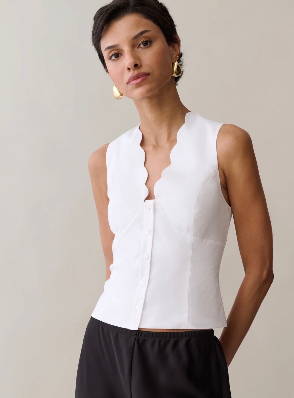 New Kourt Mayci Top white blouse size s $147